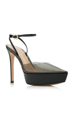 PVC, Leather Platform Pumps 11 PVC, Leather Platform Pumps -Lady Fashion Store gianvito rossi black plexi vernice platform pumps 4