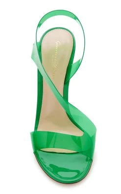 Exclusive Metropolis PVC, Leather Sandals -Lady Fashion Store gianvito rossi green metropolis glass vernice 3