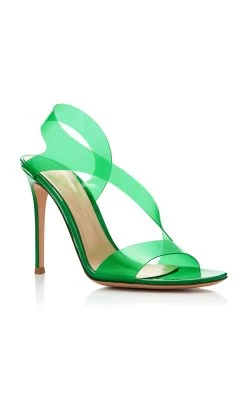 Exclusive Metropolis PVC, Leather Sandals -Lady Fashion Store gianvito rossi green metropolis glass vernice 4