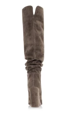 Piper Suede Knee Boots -Lady Fashion Store gianvito rossi neutral piper suede boots 6