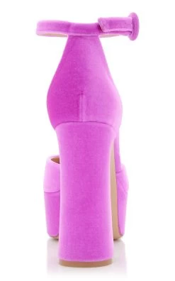 Holly Chenille Platform Pumps -Lady Fashion Store gianvito rossi pink g40389 chenille 5