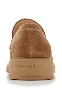 Harris Suede Loafers -Lady Fashion Store gianvito rossi tan harris suede 2