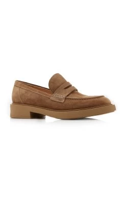 Harris Suede Loafers -Lady Fashion Store gianvito rossi tan harris suede 3