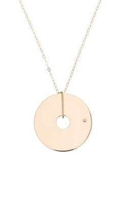 Jumbo Donut 18K Rose Gold Necklace 5 Jumbo Donut 18K Rose Gold Necklace -Lady Fashion Store ginette ny gold jumbo donut necklace 1