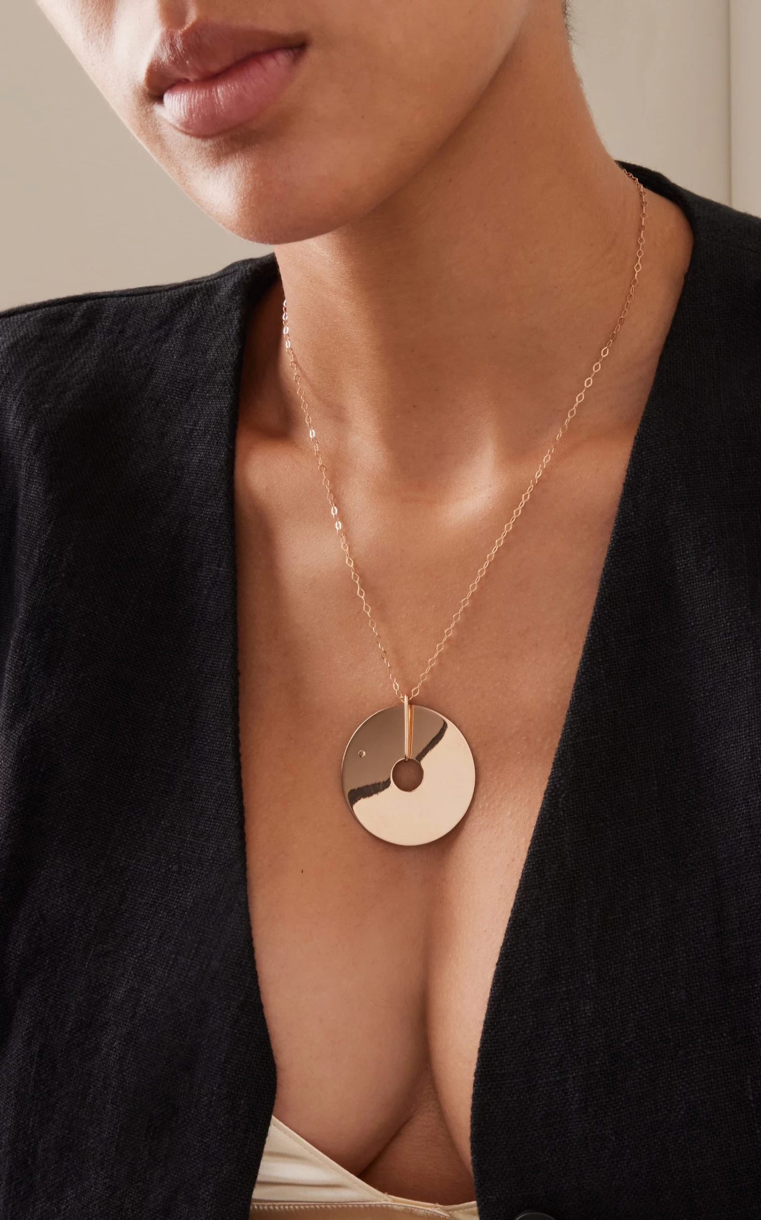 Jumbo Donut 18K Rose Gold Necklace 3 Jumbo Donut 18K Rose Gold Necklace