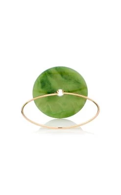 Donut 18K Rose Gold Jade Bangle -Lady Fashion Store ginette ny green donut jade bangle 2