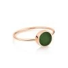 Mini Ever 18K Rose Gold Jade Disc Ring -Lady Fashion Store ginette ny green mini ever jade disc ring