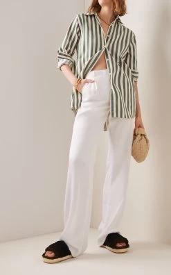 Golden Goose Poolstar Leather-Trimmed Shearling Slides