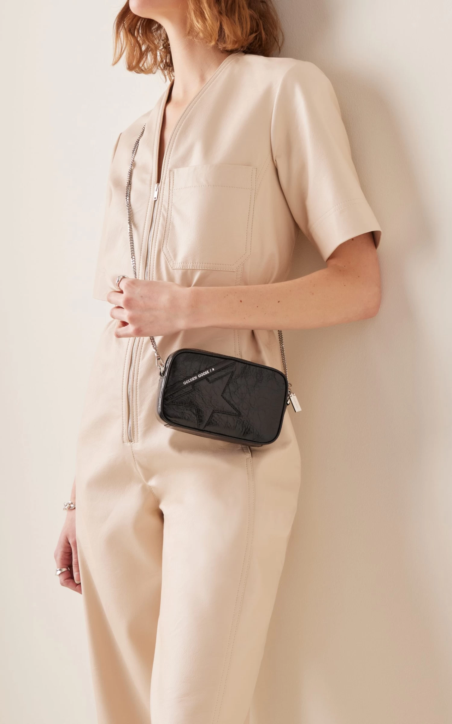 Golden Goose Star Mini Crinkled Leather Shoulder Bag 3 Golden Goose Star Mini Crinkled Leather Shoulder Bag