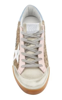 Golden Goose Super-Star Penstar Leopard-Print Suede And Leather Sneakers -Lady Fashion Store golden goose brown super star penstar leopard print suede and leather sneakers 3