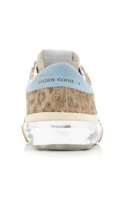Golden Goose Super-Star Penstar Leopard-Print Suede And Leather Sneakers -Lady Fashion Store golden goose brown super star penstar leopard print suede and leather sneakers 4