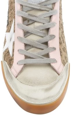 Golden Goose Super-Star Penstar Leopard-Print Suede And Leather Sneakers -Lady Fashion Store golden goose brown super star penstar leopard print suede and leather sneakers 6