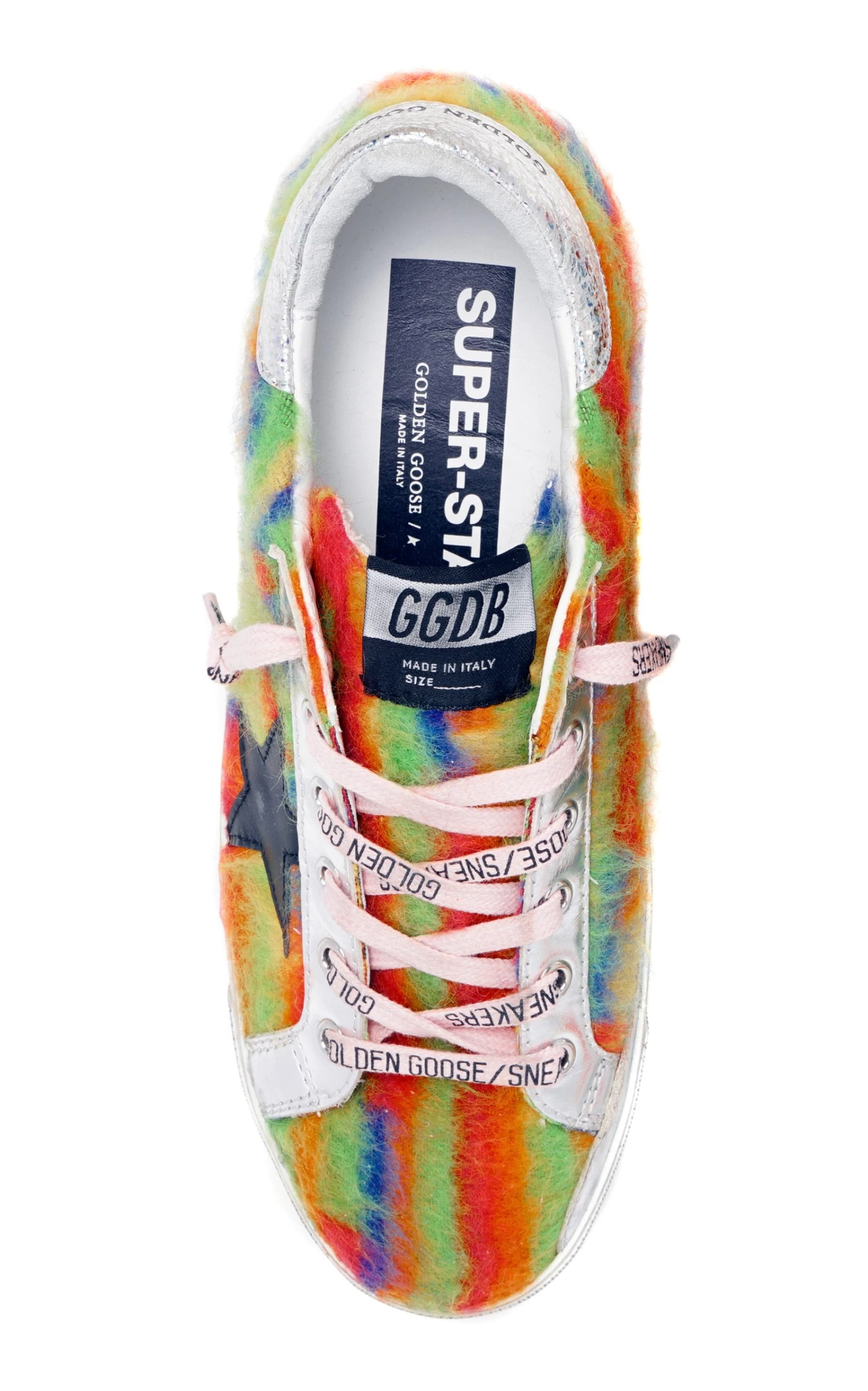 Golden Goose Super-Star Tie Dyed Wool And Leather Sneakers 4 Golden Goose Super-Star Tie Dyed Wool And Leather Sneakers - Image 2