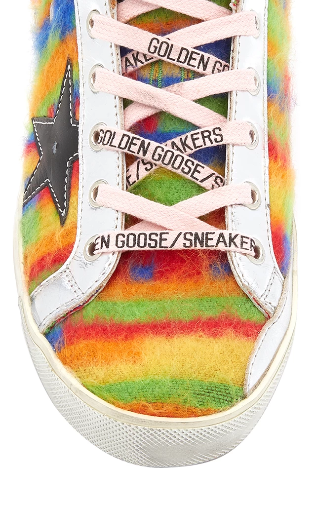 Golden Goose Super-Star Tie Dyed Wool And Leather Sneakers 9 Golden Goose Super-Star Tie Dyed Wool And Leather Sneakers - Image 7