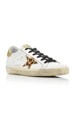 Golden Goose Superstar Distressed Leather Sneakers -Lady Fashion Store golden goose multi superstar distressed leather sneakers 3