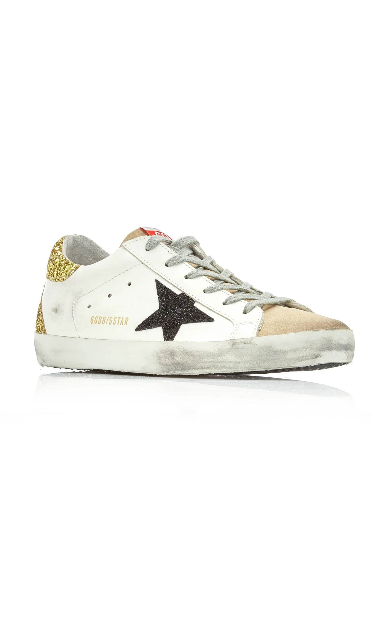 Golden Goose Superstar Glitter-Detail Leather Sneakers 6 Golden Goose Superstar Glitter-Detail Leather Sneakers - Image 4