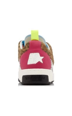 Golden Goose Yeah Leopard-Print Suede And Glittered Sneakers -Lady Fashion Store golden goose multi yeah leopard print suede and glittered sneakers 2
