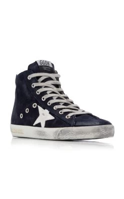 Golden Goose Francy Suede High-Top Sneakers 9 Golden Goose Francy Suede High-Top Sneakers -Lady Fashion Store golden goose navy francy classic suede upper shiny leather star 2