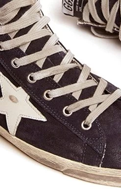 Golden Goose Francy Suede High-Top Sneakers 11 Golden Goose Francy Suede High-Top Sneakers -Lady Fashion Store golden goose navy francy classic suede upper shiny leather star 4