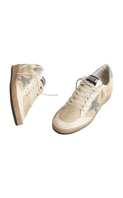 Golden Goose Ballstar Nylon Sneakers -Lady Fashion Store golden goose neutral ballstar nylon upper glitter star heel and spur 2