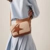 Golden Goose Star Raffia Crossbody Bag -Lady Fashion Store golden goose neutral star bag crochet body and leather shoulder