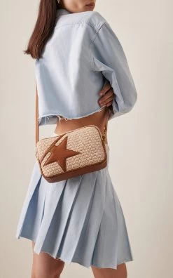 Golden Goose Star Raffia Crossbody Bag