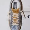 Golden Goose Superstar Metallic And Leather Sneakers -Lady Fashion Store golden goose silver super star lurex pagliuzza fabric upper and heel foam toungue leather star