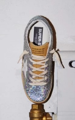 Golden Goose Superstar Metallic And Leather Sneakers