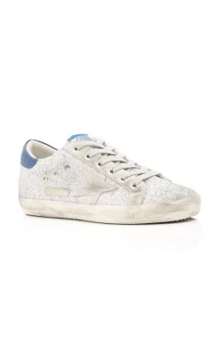 Golden Goose Superstar Glittered Distressed Leather And Suede Sneakers 10 Golden Goose Superstar Glittered Distressed Leather And Suede Sneakers -Lady Fashion Store golden goose silver superstar glittered distressed leather and suede sneakers 3