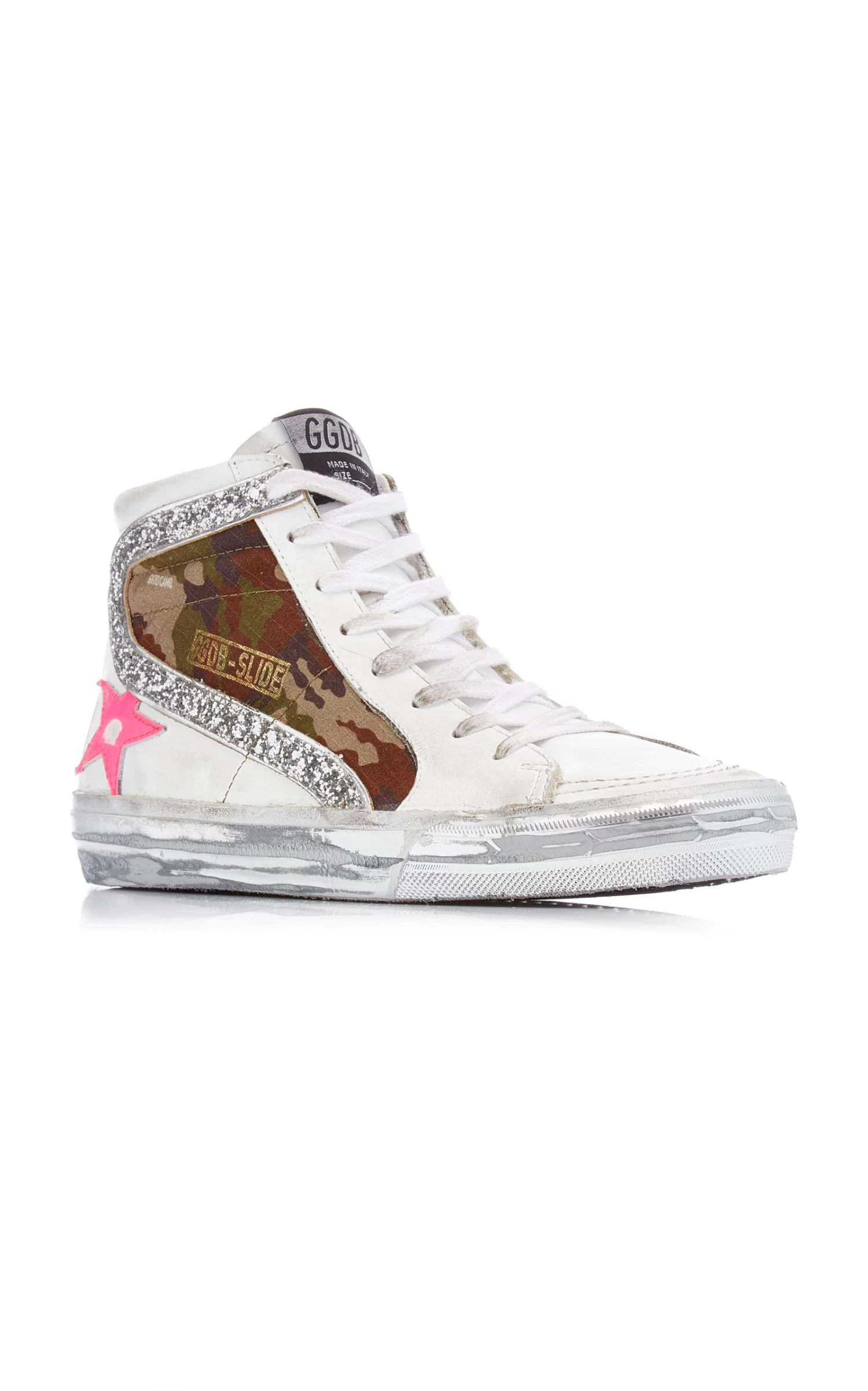 Golden Goose Slide Camo Suede And Leather Sneakers 7 Golden Goose Slide Camo Suede And Leather Sneakers - Image 5