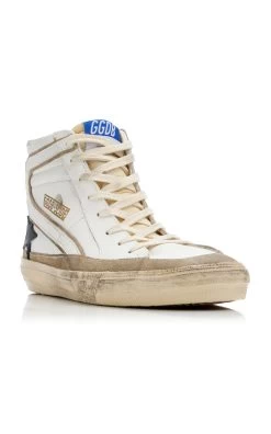 Golden Goose Slide Leather Sneakers 8 Golden Goose Slide Leather Sneakers -Lady Fashion Store golden goose white slide leather sneakers 2