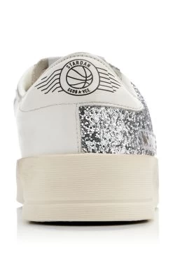 Golden Goose Stardan Glittered Leather Sneakers 10 Golden Goose Stardan Glittered Leather Sneakers -Lady Fashion Store golden goose white stardan leather and glitter upper glitter star leather heel 3