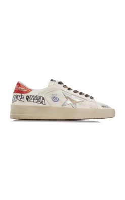 Golden Goose Stardan Leather Sneakers 13 Golden Goose Stardan Leather Sneakers -Lady Fashion Store golden goose white stardan leather sneakers 3 4