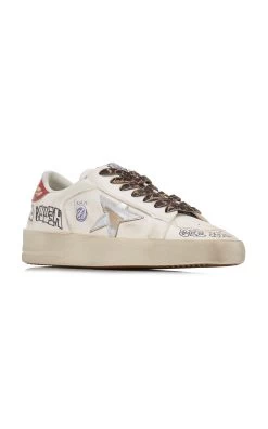 Golden Goose Stardan Leather Sneakers 14 Golden Goose Stardan Leather Sneakers -Lady Fashion Store golden goose white stardan leather sneakers 3 5