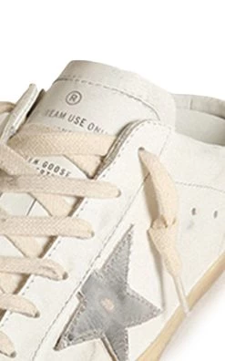 Golden Goose Super-Star Sabot Leather Slip-On Sneakers -Lady Fashion Store golden goose white super star sabot leather upper laminated star metal lettering 4