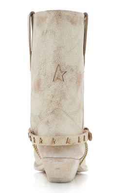 Golden Goose Wish Star Leather Boots 8 Golden Goose Wish Star Leather Boots -Lady Fashion Store golden goose white wish star low shiny leather upper belt and chain accessories 2