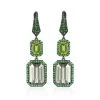 One Of A Kind Peridot & Prasiolite Emerald Cut Earrings With Tsavorites 2 One Of A Kind Peridot & Prasiolite Emerald Cut Earrings With Tsavorites -Lady Fashion Store goshwara gold one of a kind peridot prasiolite emerald cut earrings with tsavorites