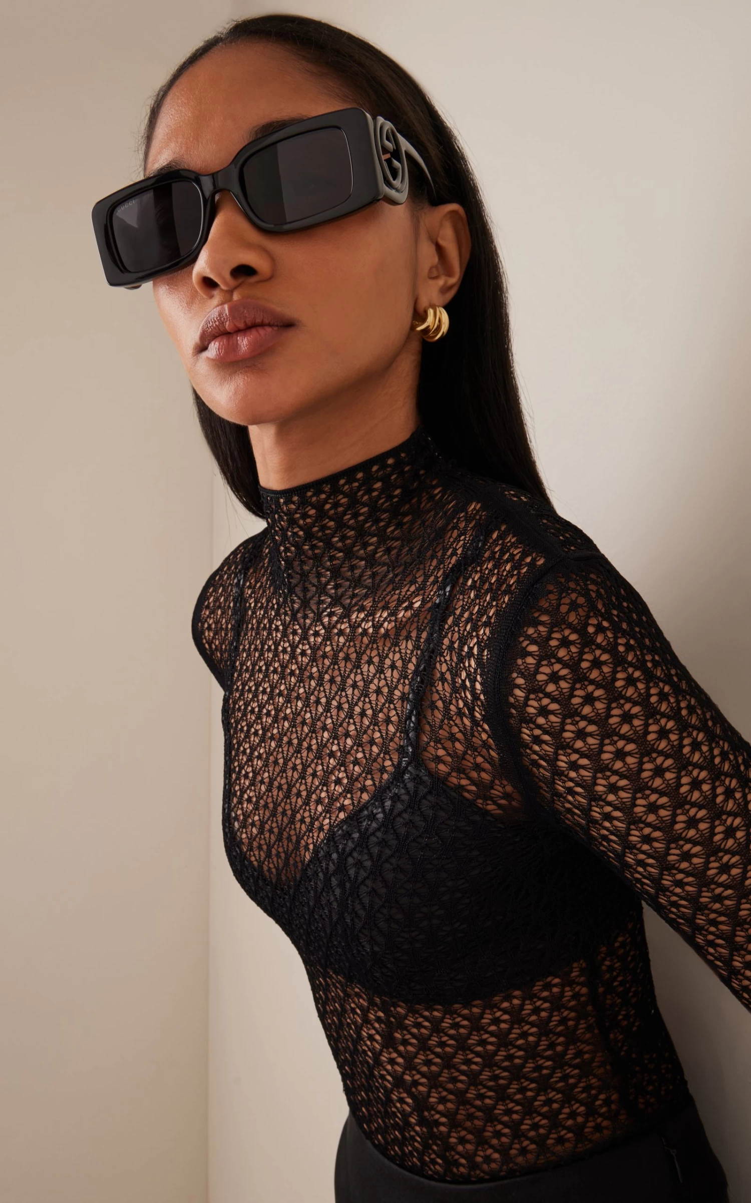 Gucci Chaise-Longue Square-Frame Acetate Sunglasses 4 Gucci Chaise-Longue Square-Frame Acetate Sunglasses - Image 2