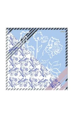 Floral Ornaments Silk Headscarf