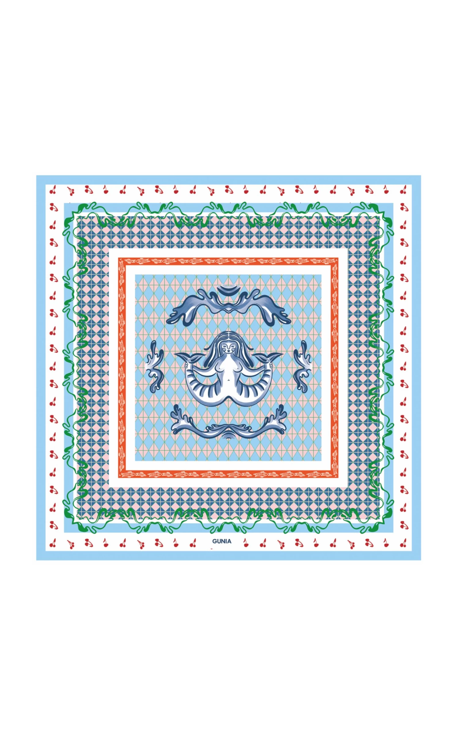 Ornaments Silk Headscarf 3 Ornaments Silk Headscarf