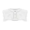 Sharp Embroidered Cotton Collar -Lady Fashion Store gunia white sharp embroidered cotton collar