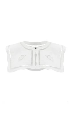 Sharp Embroidered Cotton Collar
