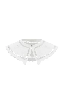 Square Embroidered Silk Collar
