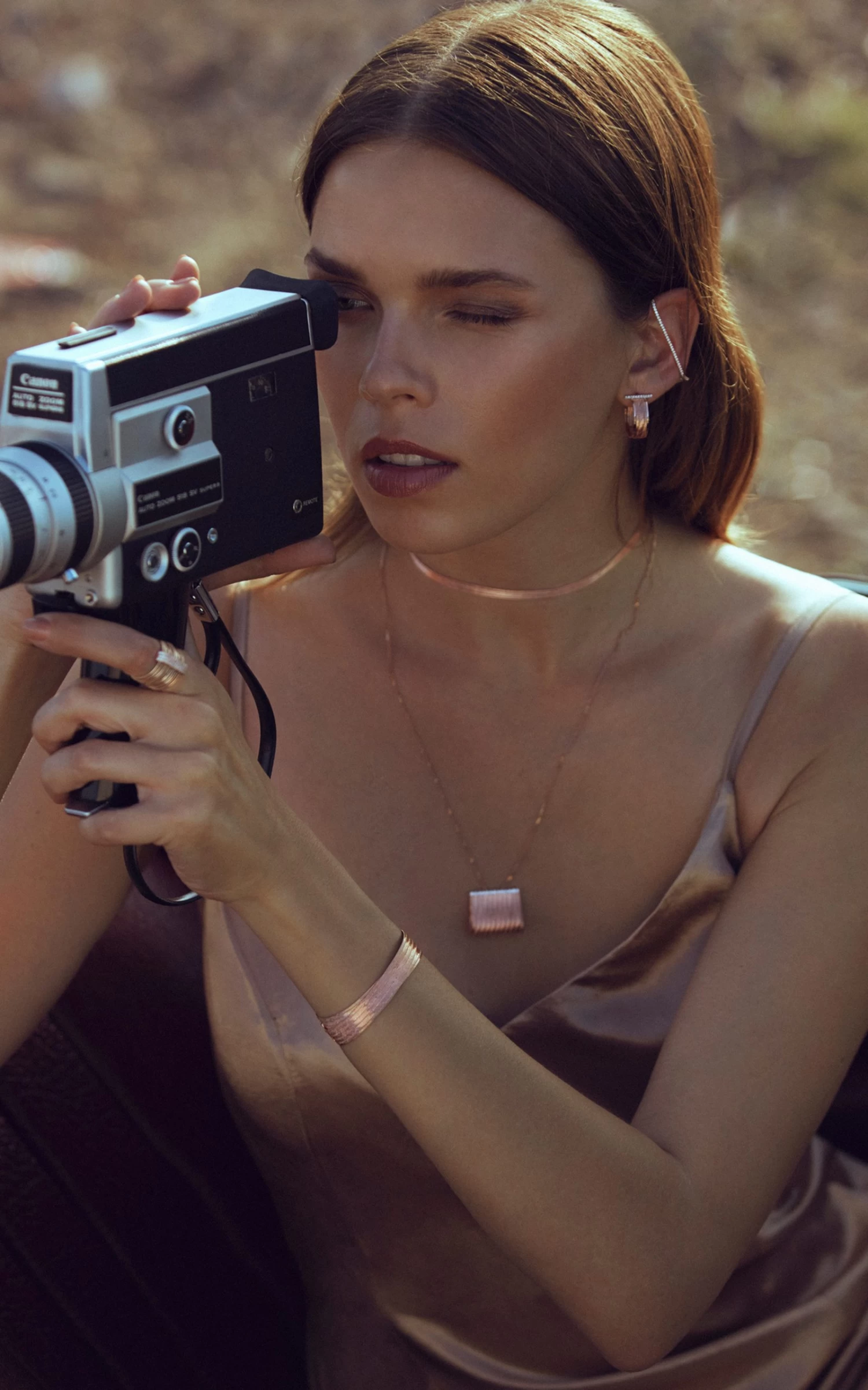 Five Line 14K Yellow Gold Diamond Ring 4 Five Line 14K Yellow Gold Diamond Ring - Image 2