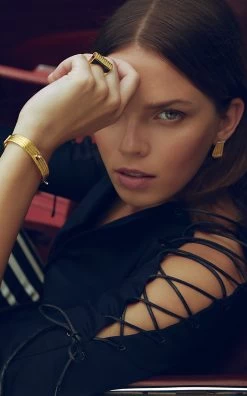 Folding 14K Yellow Gold Ring -Lady Fashion Store her story gold folding 14k yellow gold ring 1