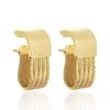 Mini Bold 14K Yellow Gold Earrings -Lady Fashion Store her story gold mini bold 14k yellow gold earrings