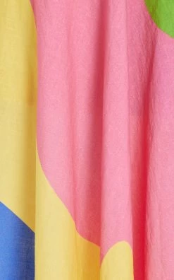 Exclusive Printed Linen Maxi Skirt -Lady Fashion Store house of aama multi exclusive printed linen maxi skirt 4