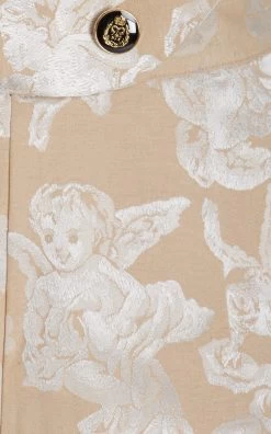 High-Waisted Jacquard Wide-Leg Pants -Lady Fashion Store house of aama neutral high waisted jacquard wide leg pants 3