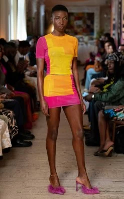 Exclusive Mesh Mini Skirt -Lady Fashion Store house of aama orange mini skirt 3