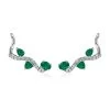 Mirage 18K White Gold Diamonds, Emerald Earrings -Lady Fashion Store hueb green mirage 18k white gold diamonds emerald earrings